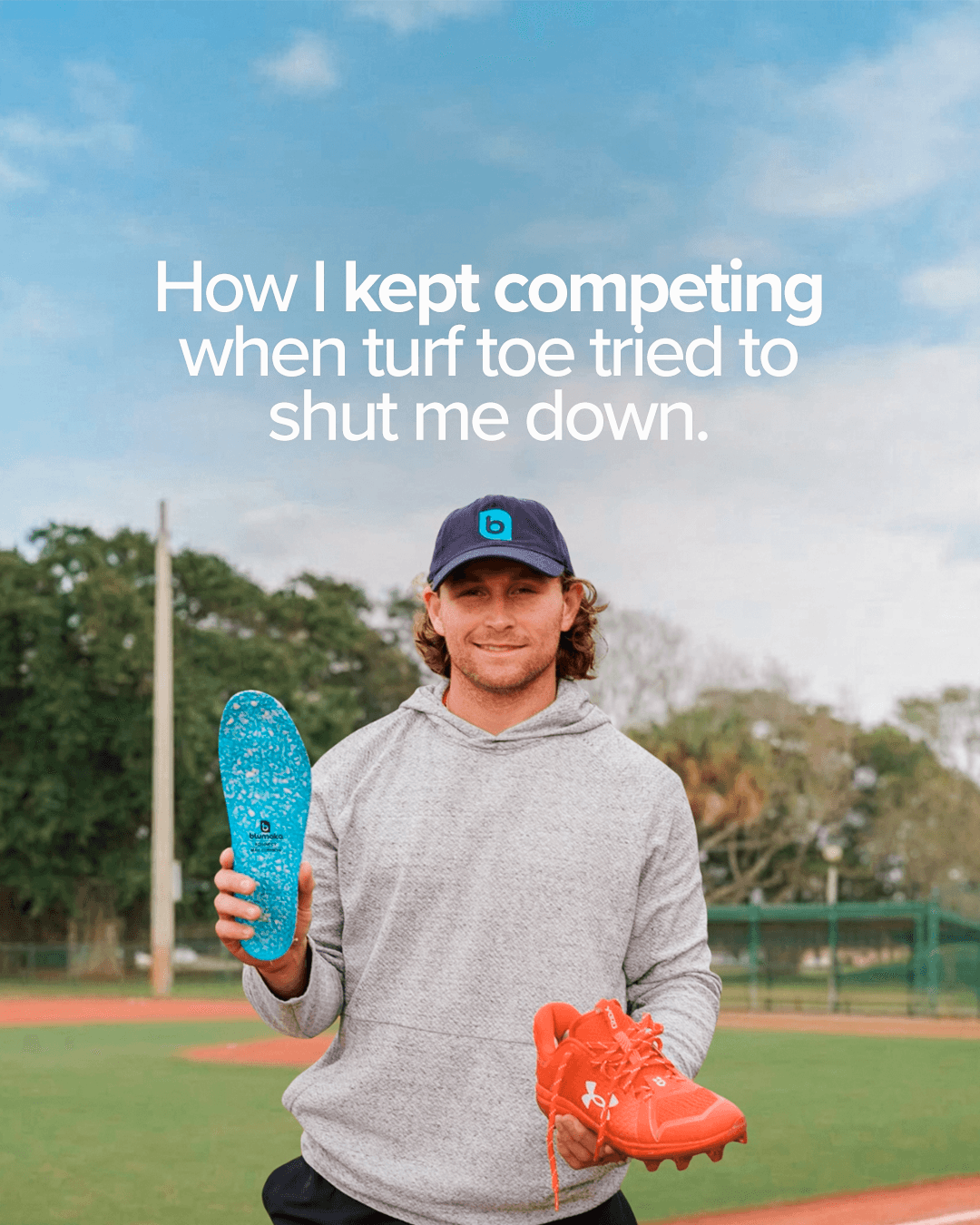 How I kept competing when turf toe tried to shut me down — Brendan Donovan holds Blumaka insole