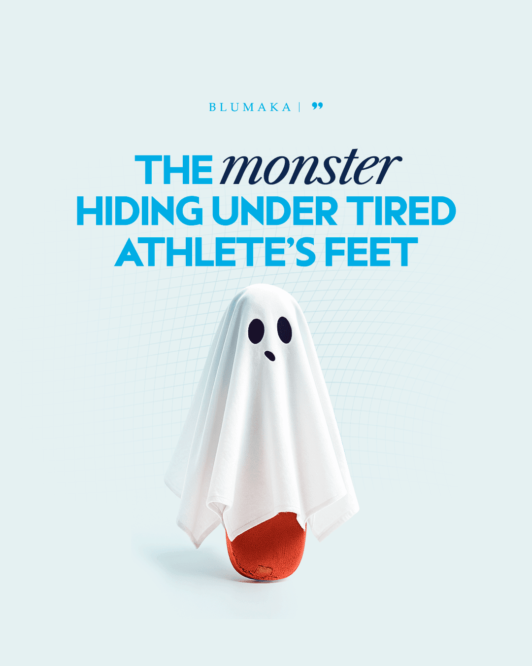 The monster hiding under tired athlete's feet — ghost wearing sneaker