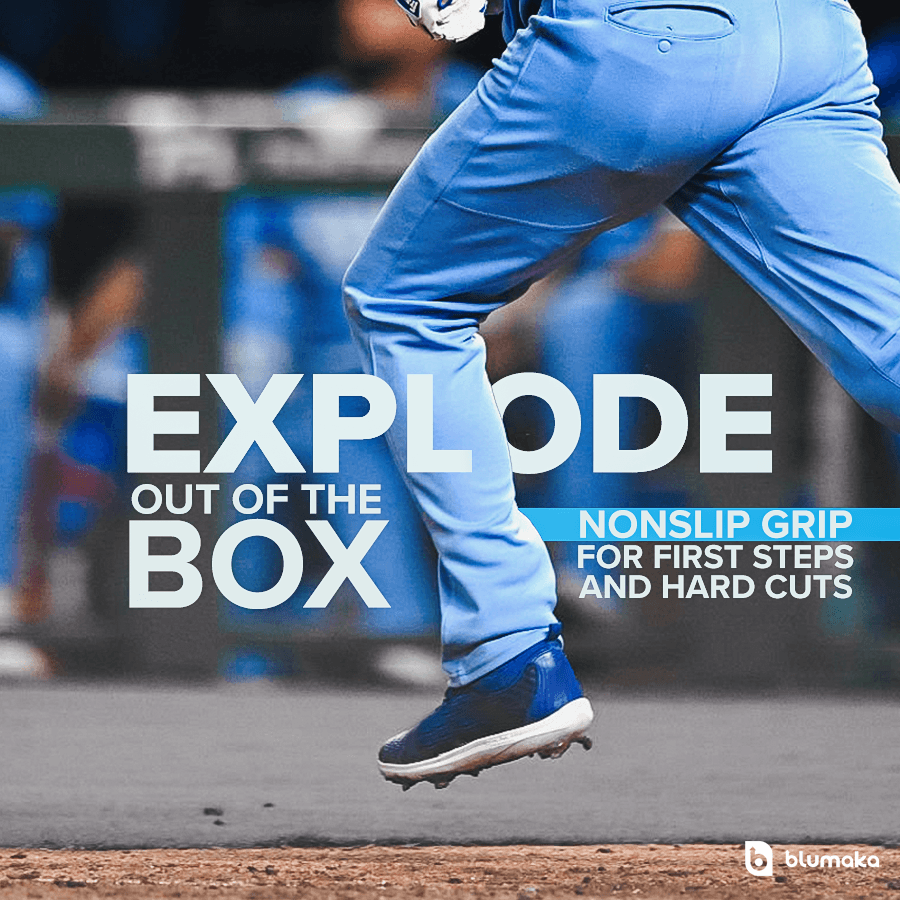 Explosive First Step — athlete action shot with Blumaka insole performance